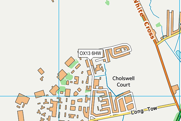 OX13 6HW map - OS VectorMap District (Ordnance Survey)