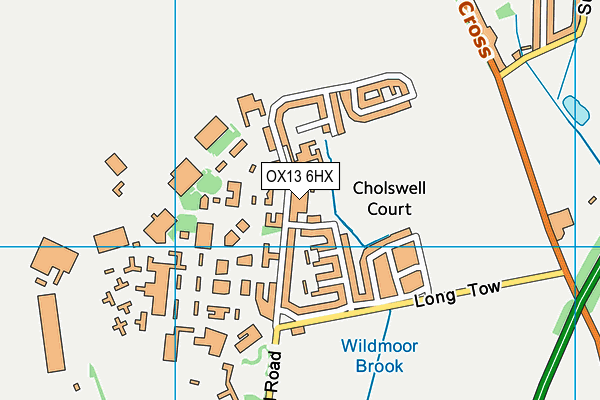 OX13 6HX map - OS VectorMap District (Ordnance Survey)