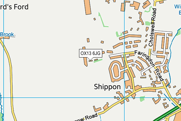 OX13 6JG map - OS VectorMap District (Ordnance Survey)