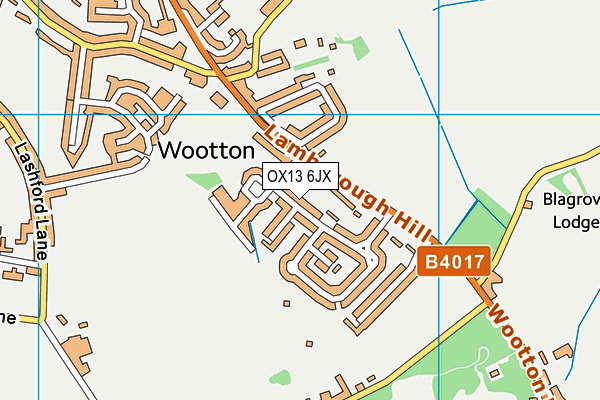 OX13 6JX map - OS VectorMap District (Ordnance Survey)