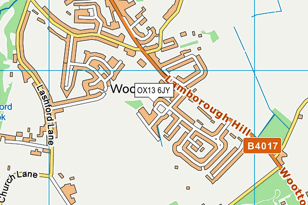 OX13 6JY map - OS VectorMap District (Ordnance Survey)