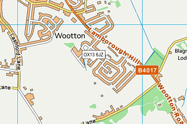 OX13 6JZ map - OS VectorMap District (Ordnance Survey)