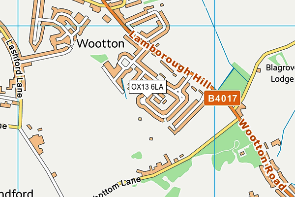 OX13 6LA map - OS VectorMap District (Ordnance Survey)