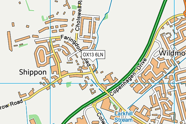 OX13 6LN map - OS VectorMap District (Ordnance Survey)