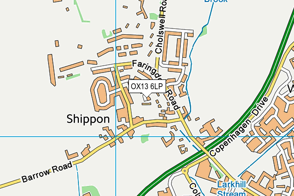 OX13 6LP map - OS VectorMap District (Ordnance Survey)