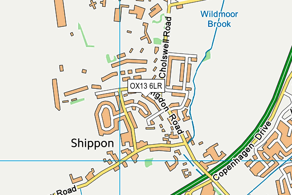 OX13 6LR map - OS VectorMap District (Ordnance Survey)