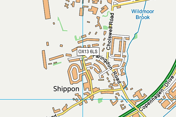 OX13 6LS map - OS VectorMap District (Ordnance Survey)