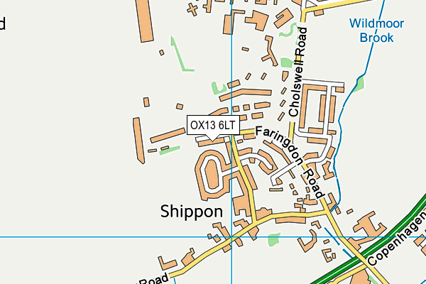 OX13 6LT map - OS VectorMap District (Ordnance Survey)