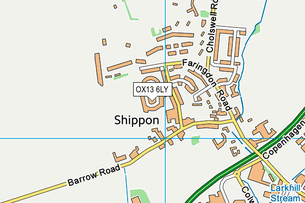 OX13 6LY map - OS VectorMap District (Ordnance Survey)