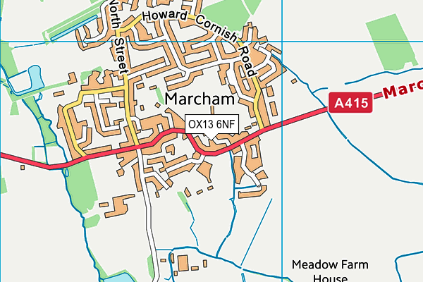 OX13 6NF map - OS VectorMap District (Ordnance Survey)