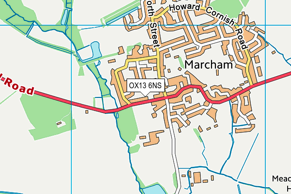 OX13 6NS map - OS VectorMap District (Ordnance Survey)