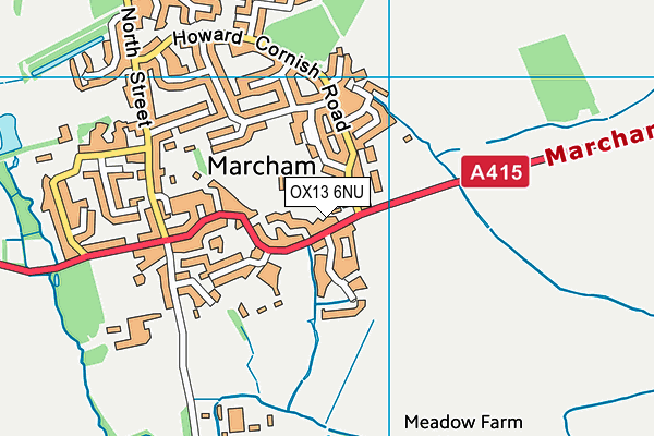 OX13 6NU map - OS VectorMap District (Ordnance Survey)