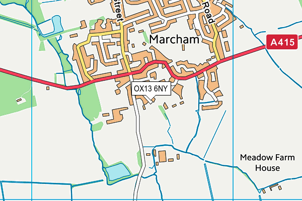 OX13 6NY map - OS VectorMap District (Ordnance Survey)