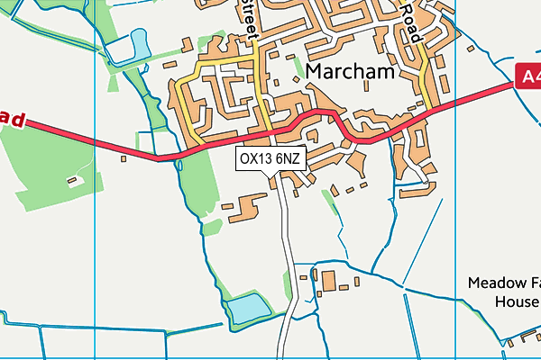 OX13 6NZ map - OS VectorMap District (Ordnance Survey)