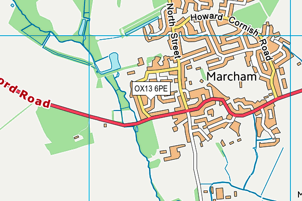 OX13 6PE map - OS VectorMap District (Ordnance Survey)