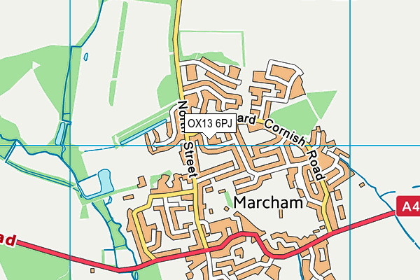 OX13 6PJ map - OS VectorMap District (Ordnance Survey)