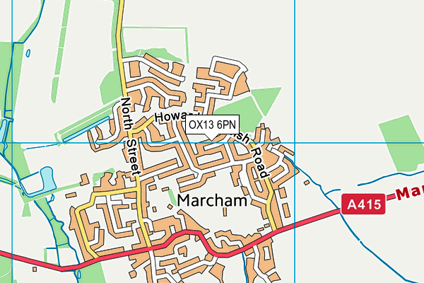 OX13 6PN map - OS VectorMap District (Ordnance Survey)
