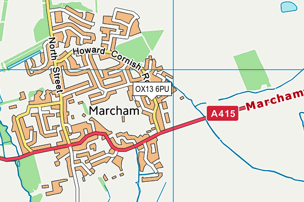 OX13 6PU map - OS VectorMap District (Ordnance Survey)