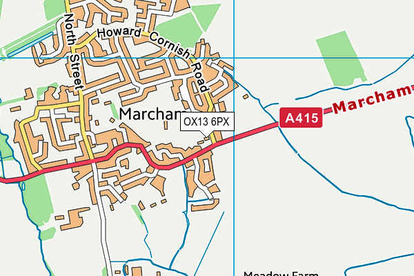 OX13 6PX map - OS VectorMap District (Ordnance Survey)