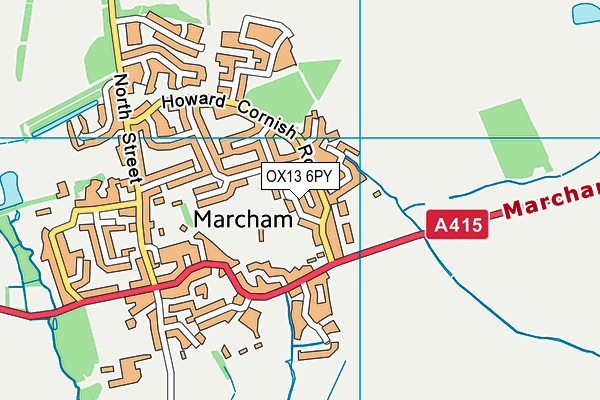 Marcham C Of E School map (OX13 6PY) - OS VectorMap District (Ordnance Survey)