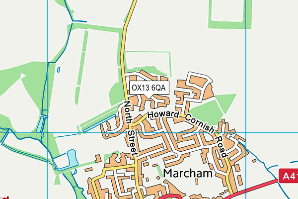 OX13 6QA map - OS VectorMap District (Ordnance Survey)