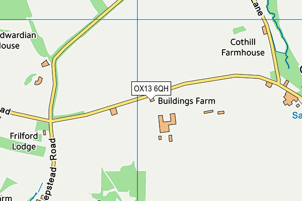 OX13 6QH map - OS VectorMap District (Ordnance Survey)