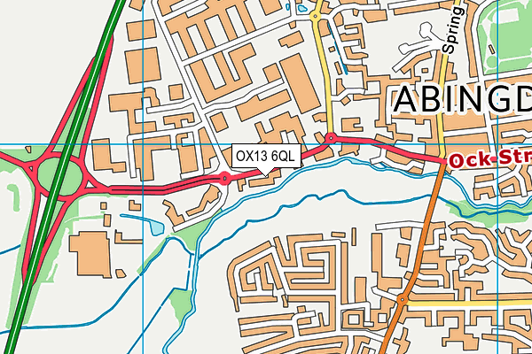 OX13 6QL map - OS VectorMap District (Ordnance Survey)