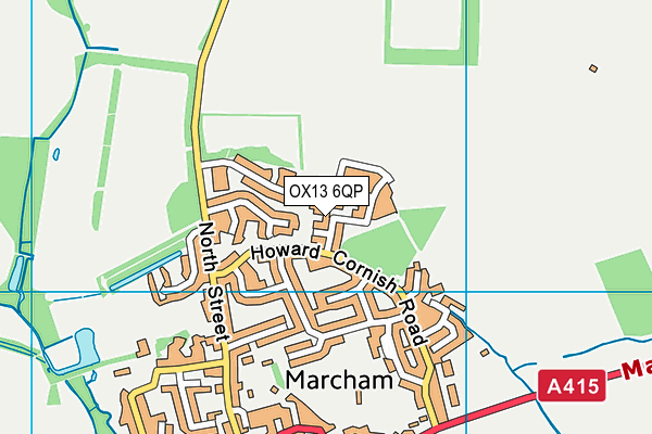 OX13 6QP map - OS VectorMap District (Ordnance Survey)