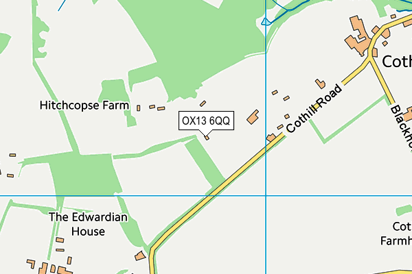 OX13 6QQ map - OS VectorMap District (Ordnance Survey)