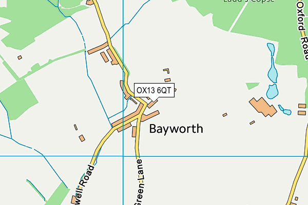 OX13 6QT map - OS VectorMap District (Ordnance Survey)
