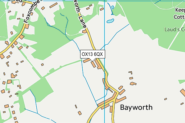 OX13 6QX map - OS VectorMap District (Ordnance Survey)