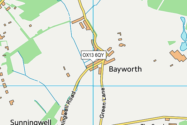 OX13 6QY map - OS VectorMap District (Ordnance Survey)