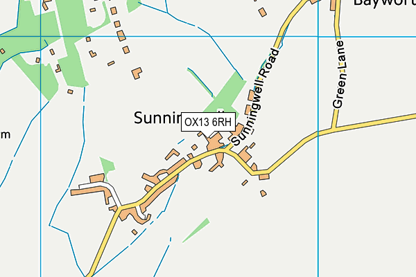 OX13 6RH map - OS VectorMap District (Ordnance Survey)