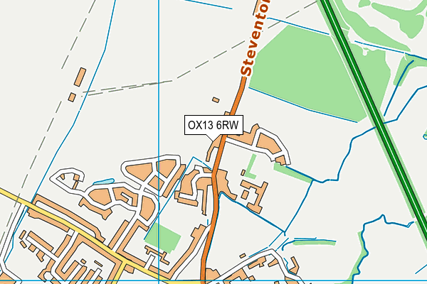 OX13 6RW map - OS VectorMap District (Ordnance Survey)