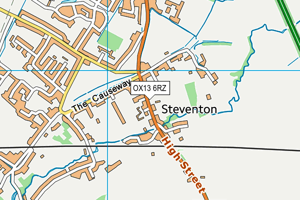 OX13 6RZ map - OS VectorMap District (Ordnance Survey)