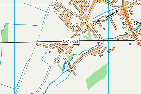 OX13 6SJ map - OS VectorMap District (Ordnance Survey)