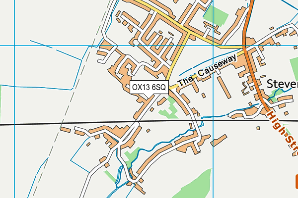 St Michaels CofE Primary School, Steventon Village map (OX13 6SQ) - OS VectorMap District (Ordnance Survey)