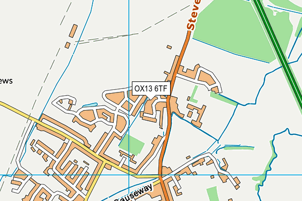 OX13 6TF map - OS VectorMap District (Ordnance Survey)