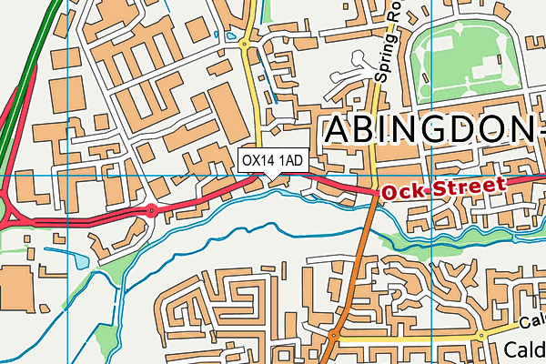 OX14 1AD map - OS VectorMap District (Ordnance Survey)