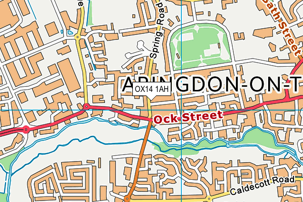 OX14 1AH map - OS VectorMap District (Ordnance Survey)