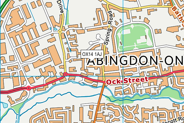 OX14 1AJ map - OS VectorMap District (Ordnance Survey)