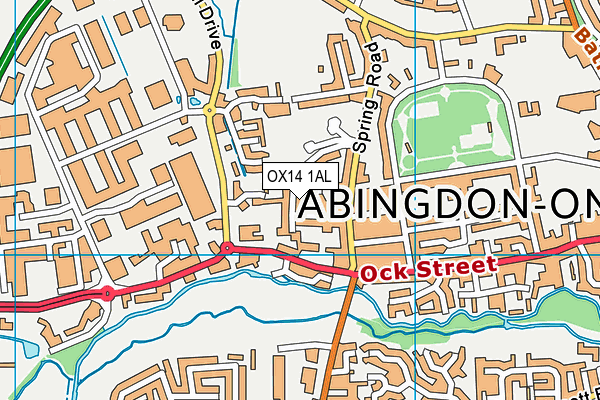 OX14 1AL map - OS VectorMap District (Ordnance Survey)