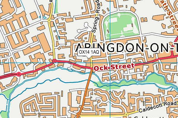 OX14 1AQ map - OS VectorMap District (Ordnance Survey)