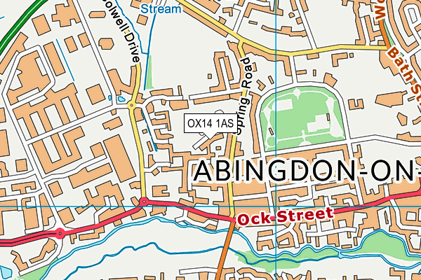 OX14 1AS map - OS VectorMap District (Ordnance Survey)