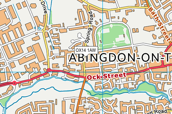 OX14 1AW map - OS VectorMap District (Ordnance Survey)