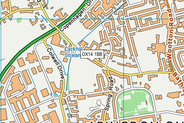 OX14 1BB map - OS VectorMap District (Ordnance Survey)