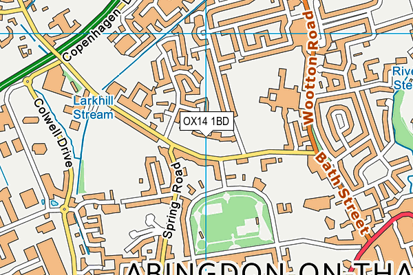 OX14 1BD map - OS VectorMap District (Ordnance Survey)