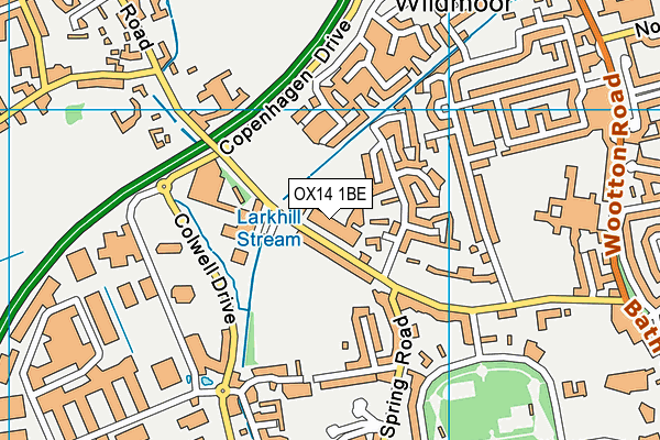 OX14 1BE map - OS VectorMap District (Ordnance Survey)