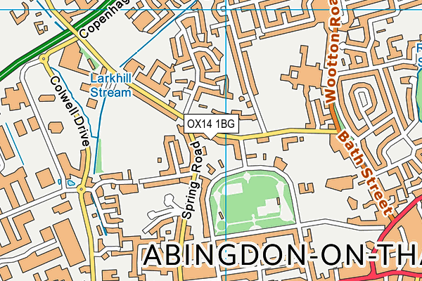 OX14 1BG map - OS VectorMap District (Ordnance Survey)