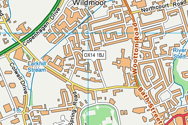 OX14 1BJ map - OS VectorMap District (Ordnance Survey)